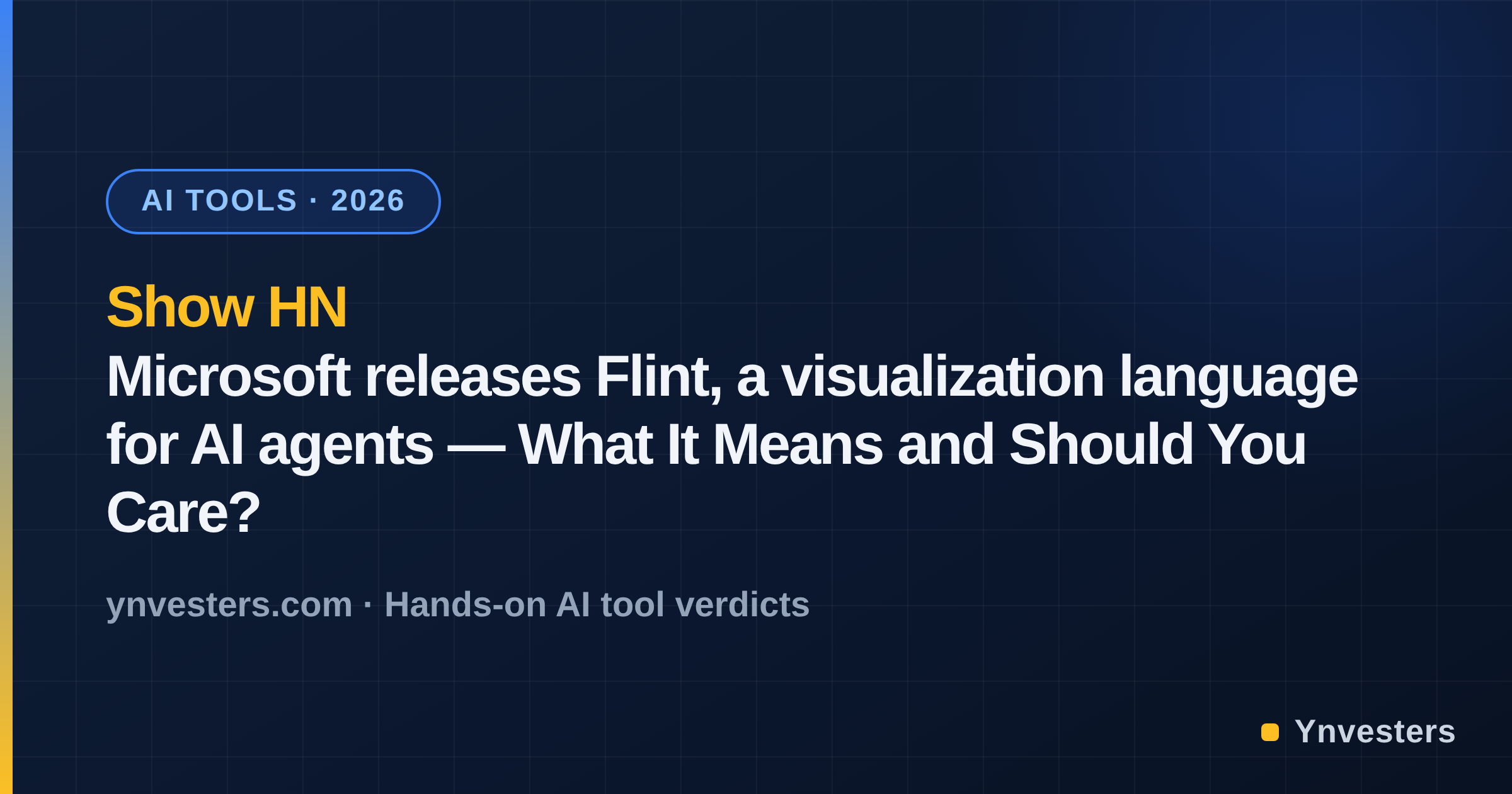 Show HN: Microsoft releases Flint, a visualization language for AI agents — What It Means and Should You Care?