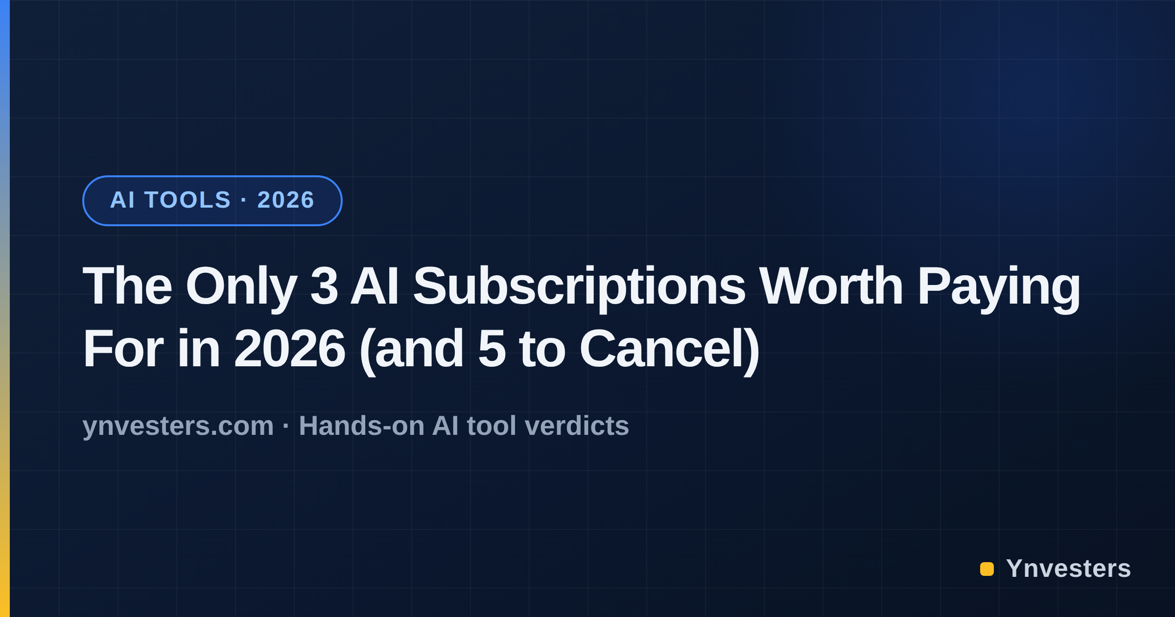 The Only 3 AI Subscriptions Worth Paying For in 2026 (and 5 to Cancel)